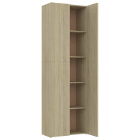 Produktbild för Kontorsskåp sonoma-ek 60x32x190 cm konstruerat trä