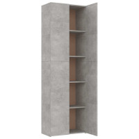 Produktbild för Kontorsskåp betonggrå 60x32x190 cm konstruerat trä
