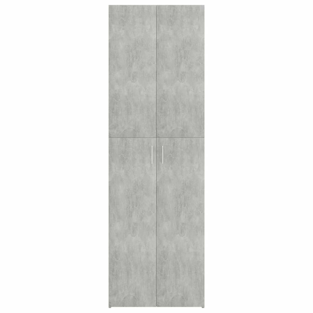 Produktbild för Kontorsskåp betonggrå 60x32x190 cm konstruerat trä