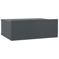 Produktbild för Svävande sängbord grå 40x30x15 cm konstruerat trä