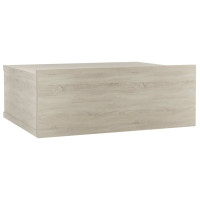 Produktbild för Svävande sängbord sonoma-ek 40x30x15 cm konstruerat trä