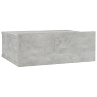 Produktbild för Svävande sängbord betonggrå 40x30x15 cm konstruerat trä