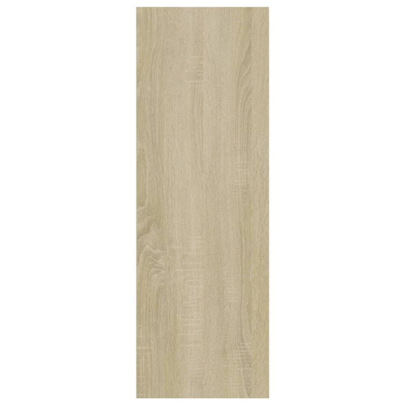 Produktbild för Bokhylla/skänk vit och sonoma-ek 66x30x98 cm konstruerat trä