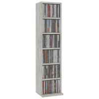 Produktbild för CD-hylla betonggrå 21x20x88 cm konstruerat trä