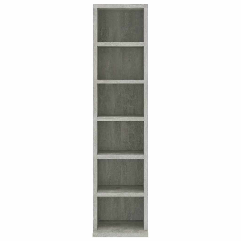 Produktbild för CD-hylla betonggrå 21x20x88 cm konstruerat trä