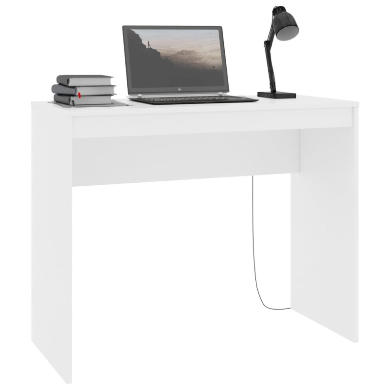 Produktbild för Skrivbord vit 90x40x72 cm konstruerat trä