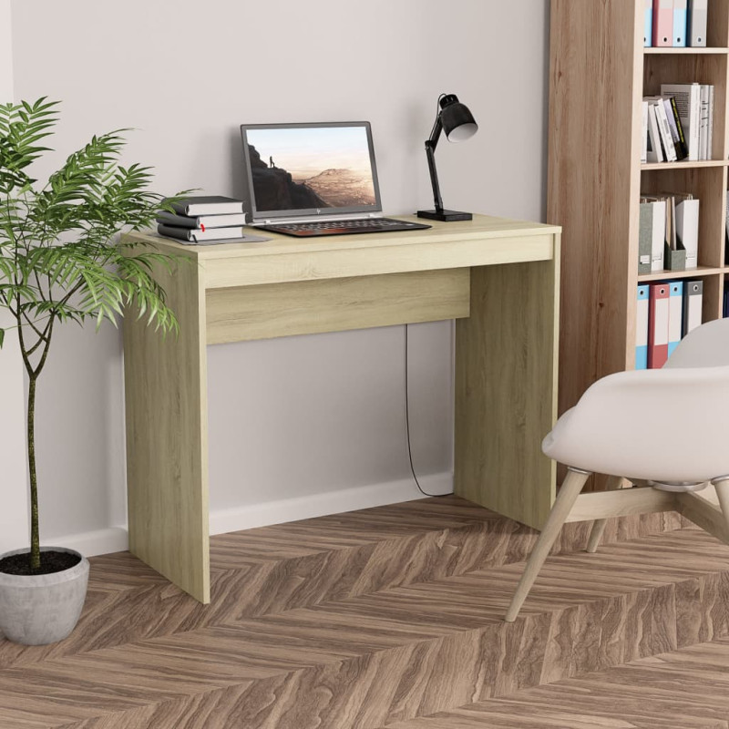Produktbild för Skrivbord sonoma-ek 90x40x72 cm konstruerat trä