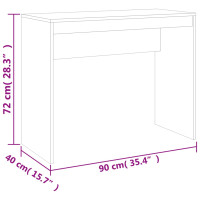 Produktbild för Skrivbord sonoma-ek 90x40x72 cm konstruerat trä