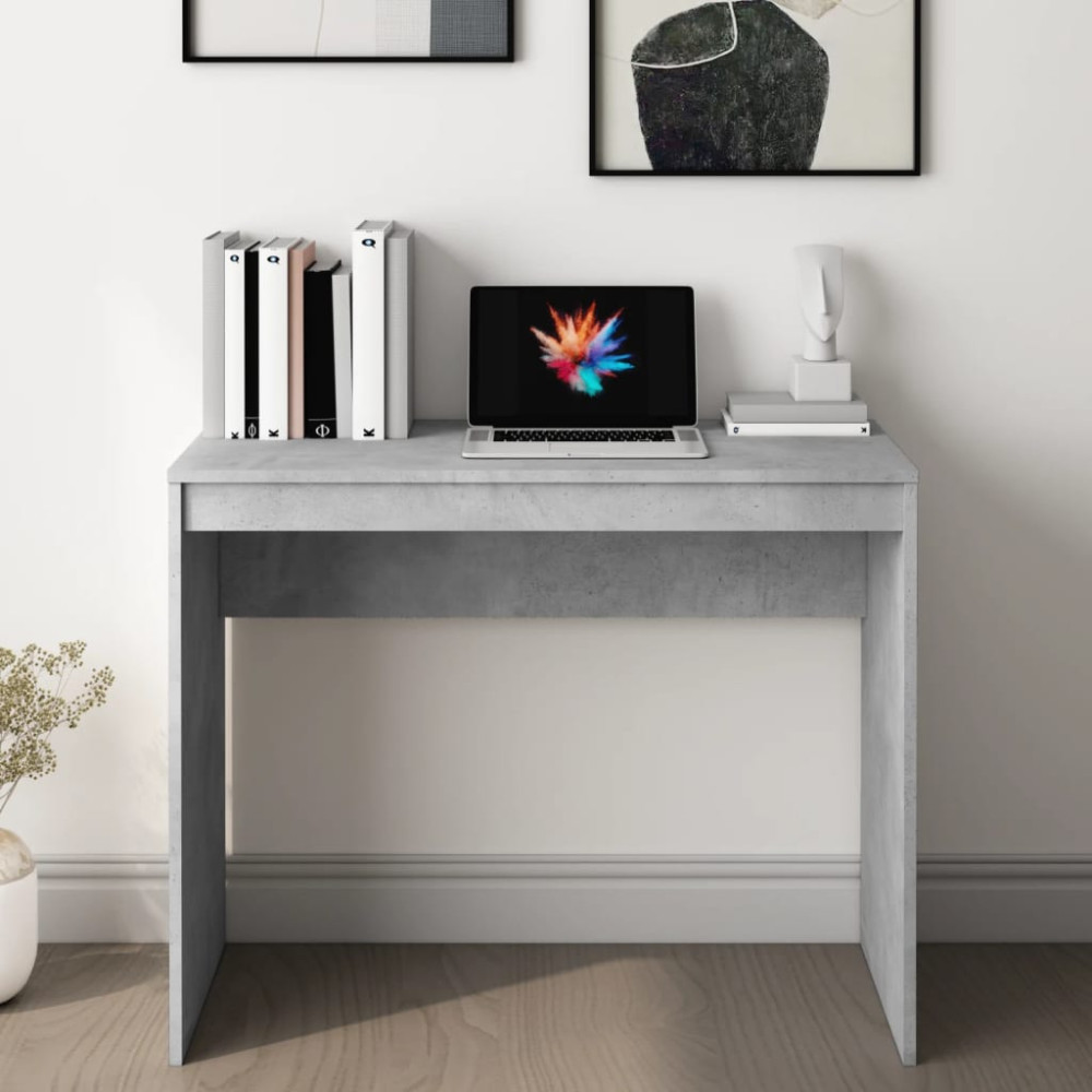 Produktbild för Skrivbord betonggrå 90x40x72 cm konstruerat trä