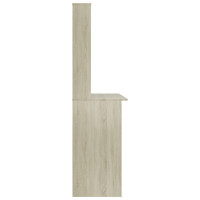 Produktbild för Skrivbord med hyllor sonoma-ek 110x45x157 cm konstruerat trä