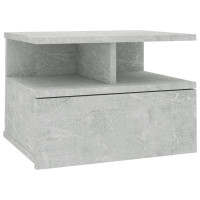 Produktbild för Svävande sängbord betonggrå 40x31x27 cm konstruerat trä
