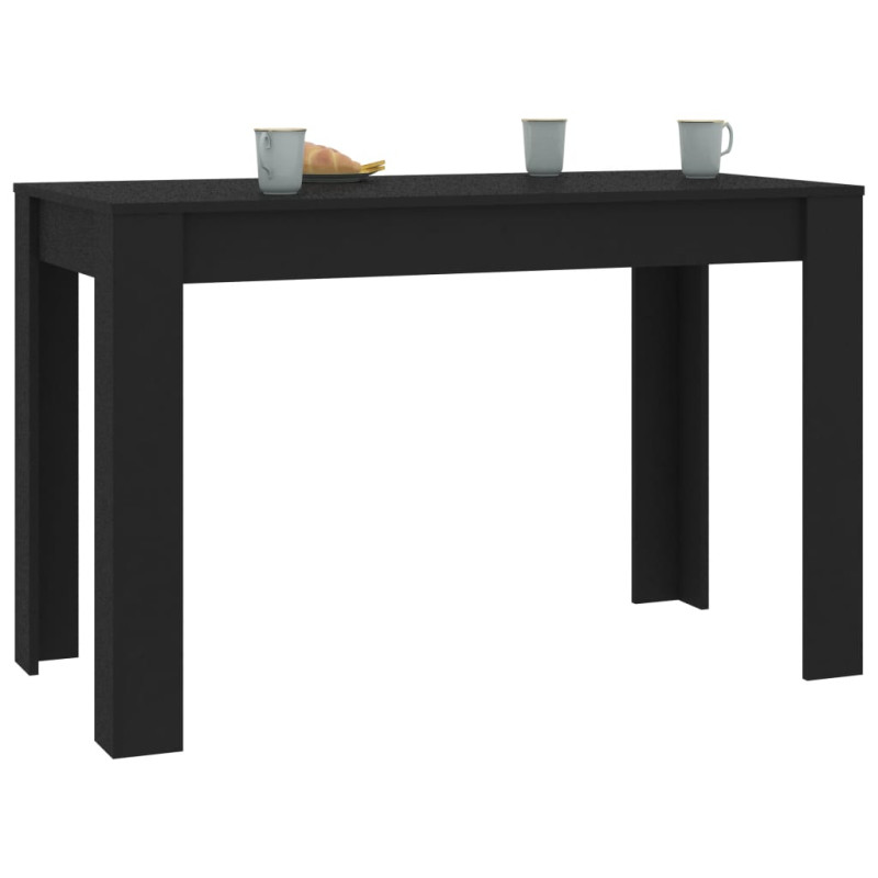 Produktbild för Matbord svart 120x60x76 cm konstruerat trä