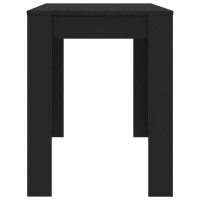 Miniatyr av produktbild för Matbord svart 120x60x76 cm konstruerat trä