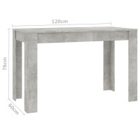 Miniatyr av produktbild för Matbord betonggrå 120x60x76 cm spånskiva