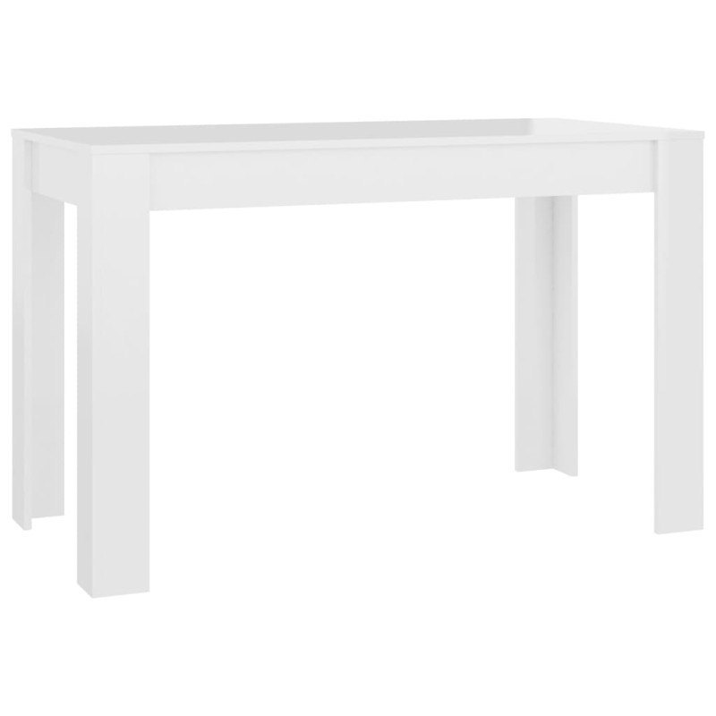 Produktbild för Matbord vit högglans 120x60x76 cm spånskiva