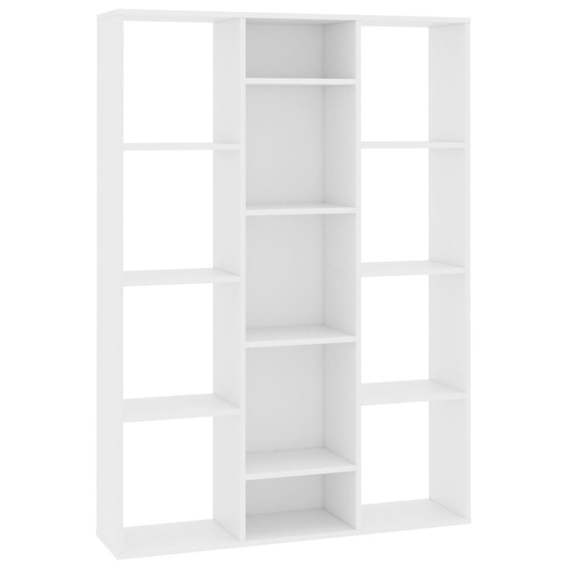 Produktbild för Rumsavdelare/bokhylla vit 100x24x140 cm konstruerat trä