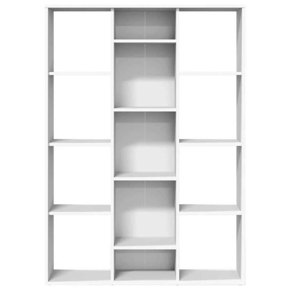 Produktbild för Rumsavdelare/bokhylla vit 100x24x140 cm konstruerat trä