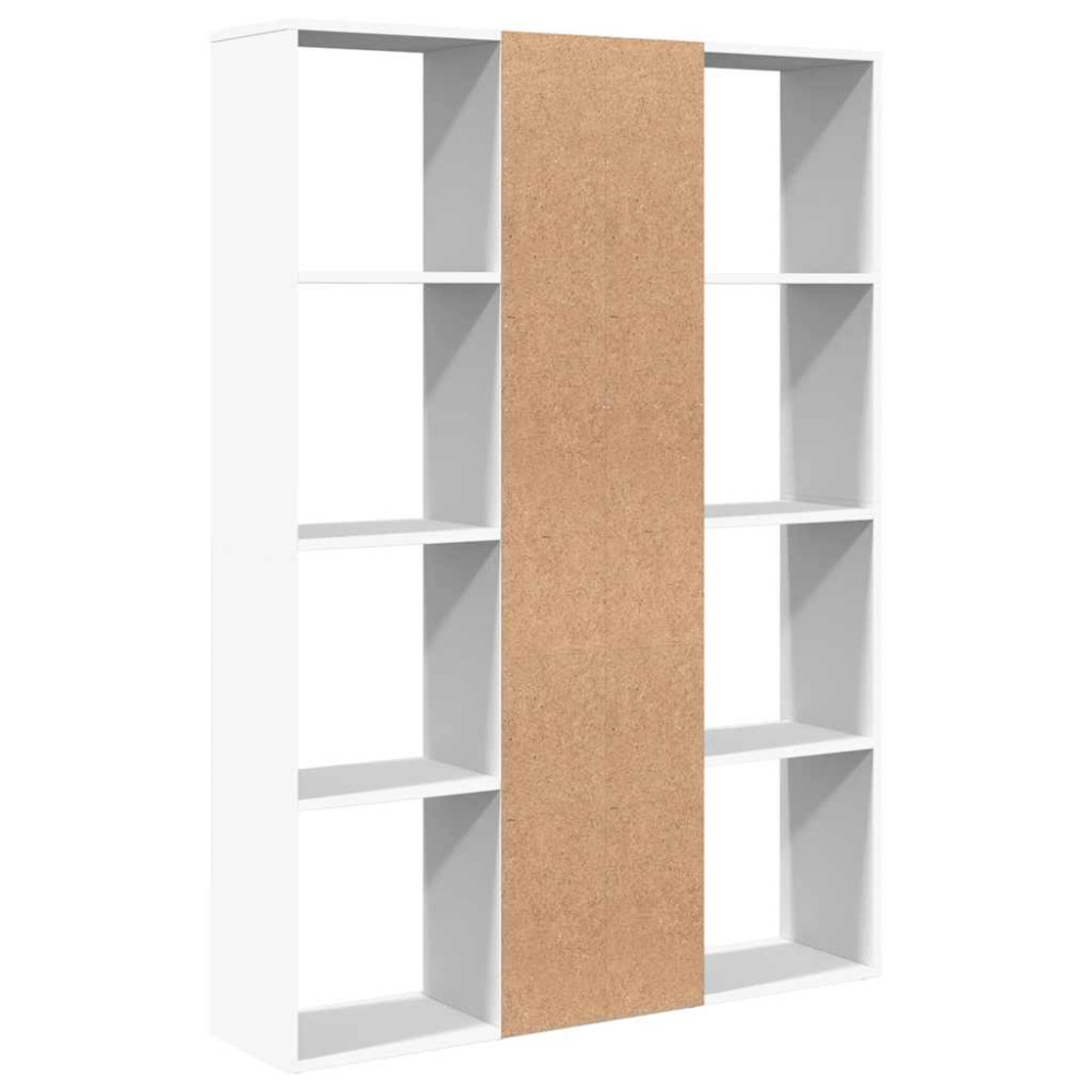 Produktbild för Rumsavdelare/bokhylla vit 100x24x140 cm konstruerat trä