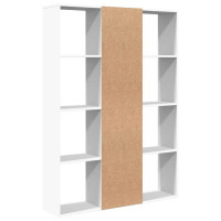 Produktbild för Rumsavdelare/bokhylla vit 100x24x140 cm konstruerat trä