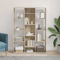 Produktbild för Rumsavdelare/bokhylla sonoma-ek 100x24x140 cm konstruerat trä