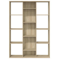 Produktbild för Rumsavdelare/bokhylla sonoma-ek 100x24x140 cm konstruerat trä