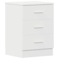 Produktbild för Sängbord 2 st vit 38x35x56 cm konstruerat trä