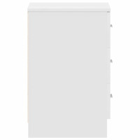 Produktbild för Sängbord 2 st vit 38x35x56 cm konstruerat trä