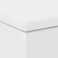 Produktbild för Sängbord 2 st vit 38x35x56 cm konstruerat trä