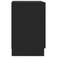 Produktbild för Sängbord svart 38x35x56 cm konstruerat trä