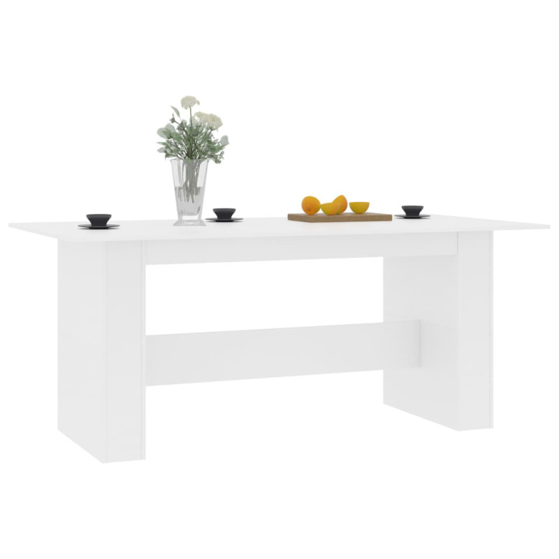 Produktbild för Matbord vit 180x90x76 cm spånskiva