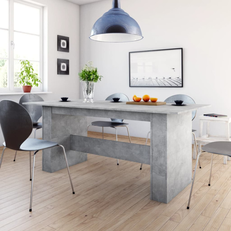 Produktbild för Matbord betonggrå 180x90x76 cm spånskiva