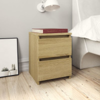 Produktbild för Sängbord 2 st sonoma ek 30x30x40 cm konstruerat trä