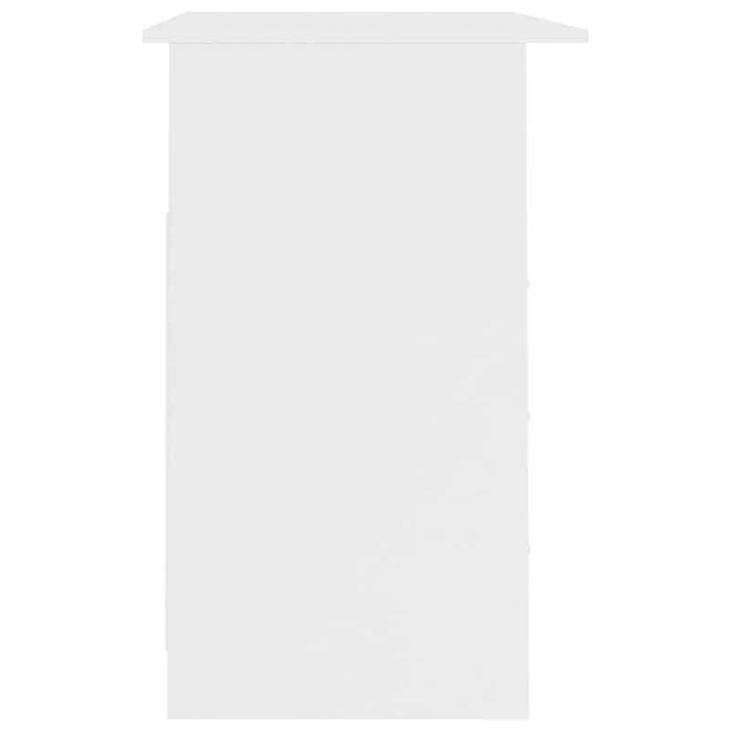 Produktbild för Skrivbord med lådor vit 110x50x76 cm spånskiva