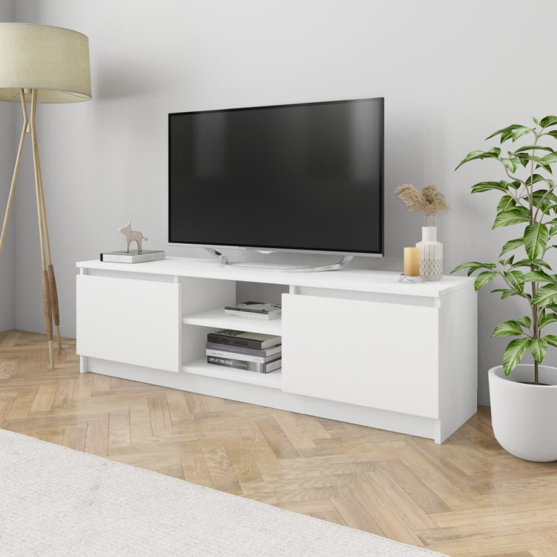Produktbild för Tv-bänk vit 120x30x35,5 cm konstruerat trä