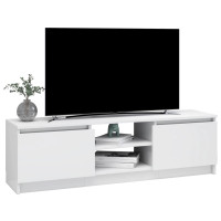 Produktbild för Tv-bänk vit högglans 120x30x35,5 cm konstruerat trä