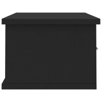 Miniatyr av produktbild för Väggmonterade lådor svart 60x26x18,5 cm konstruerat trä