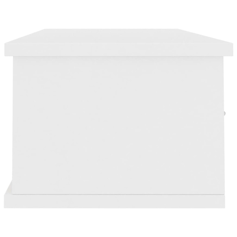 Produktbild för Väggmonterade lådor vit 88x26x18,5 cm spånskiva