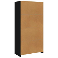 Produktbild för Garderob svart 100x50x200 cm konstruerat trä