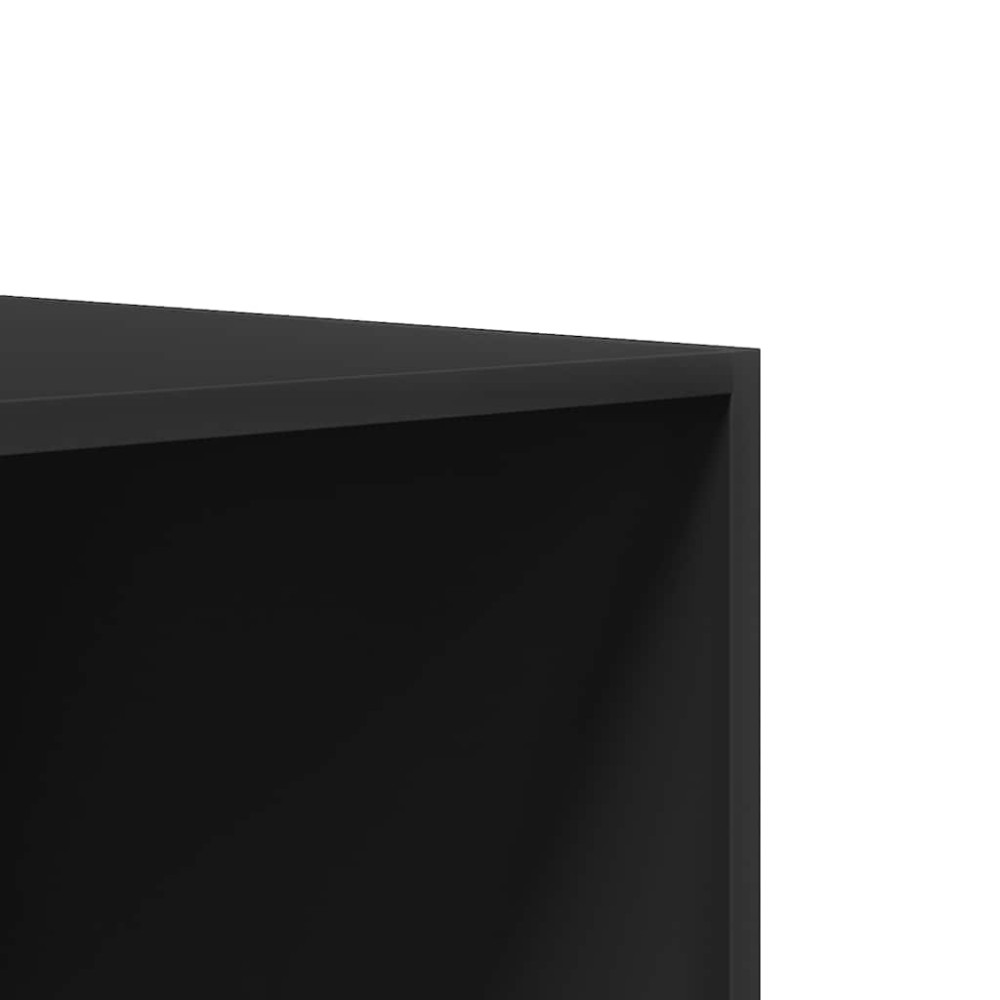 Produktbild för Garderob svart 100x50x200 cm konstruerat trä