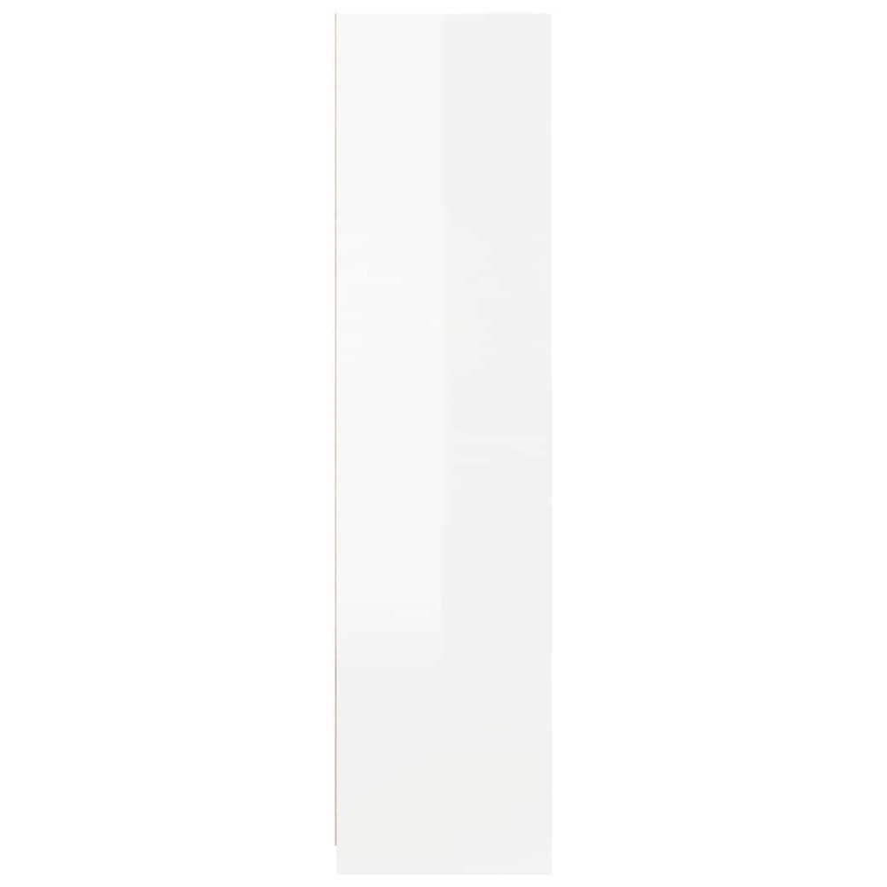 Produktbild för Garderob högglans vit 100x50x200 cm konstruerat trä