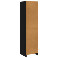 Produktbild för Garderob med lådor svart 50x50x200 cm konstruerat trä