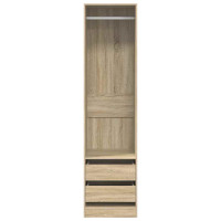 Produktbild för Garderob med lådor sonoma-ek 50x50x200 cm konstruerat trä