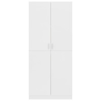Miniatyr av produktbild för Garderob vit 80x52x180 cm konstruerat trä
