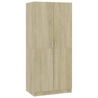 Produktbild för Garderob sonoma-ek 80x52x180 cm konstruerat trä