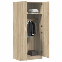 Produktbild för Garderob sonoma-ek 80x52x180 cm konstruerat trä
