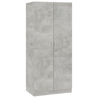 Produktbild för Garderob betonggrå 80x52x180 cm konstruerat trä
