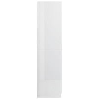 Produktbild för Garderob vit högglans 80x52x180 cm konstruerat trä