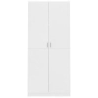 Miniatyr av produktbild för Garderob vit 90x52x200 cm konstruerat trä