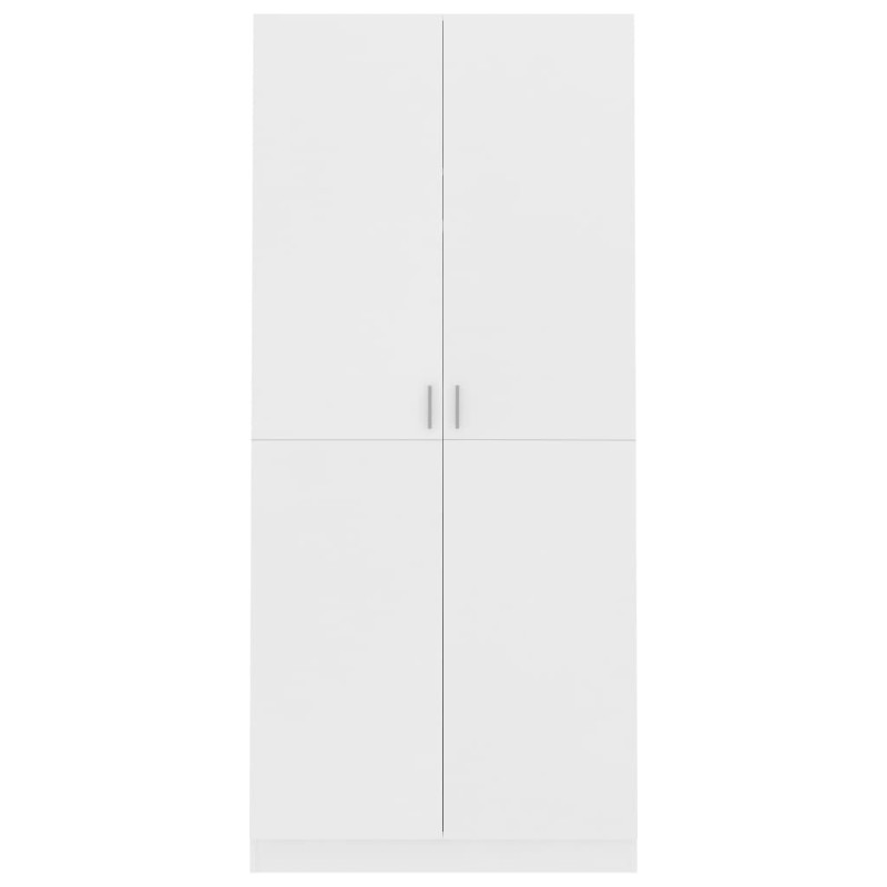 Produktbild för Garderob vit 90x52x200 cm konstruerat trä