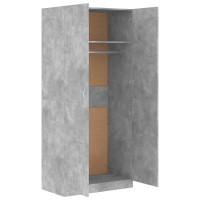 Produktbild för Garderob betonggrå 90x52x200 cm konstruerat trä
